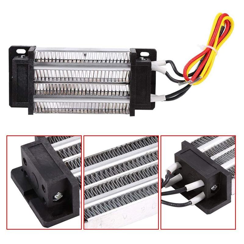 24V 100W Insulated PTC Ceramic Air Heater Warm Tool 120x50mm Mini Egg Incubator Heaters Incubation Equipment