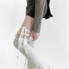 Y2k Women Leg Warmer Soft Solid Color Over The Knee Tie-up Thigh-high Leg Warmers Socks for Party Street