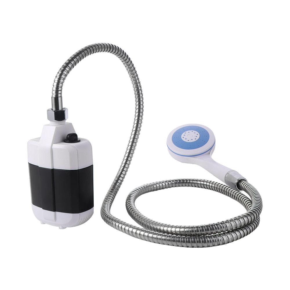 ABS Camping Electric Shower Head Portable Handheld Shower Pump Black Outdoor Shower Head Kit Beach