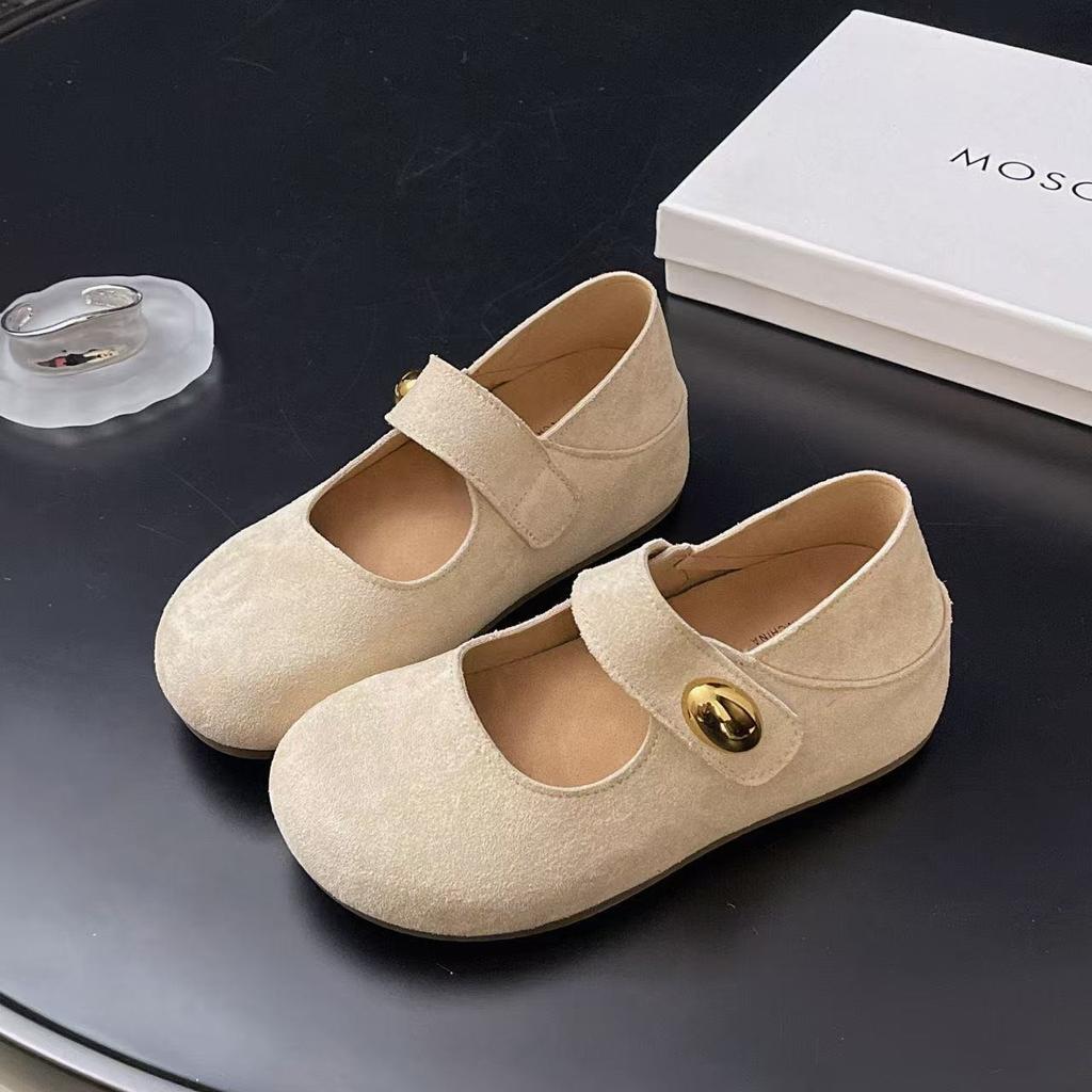 Thick-soled heightening Birkenstocks New Year's autumn with skirts Mary Jane single shoes Doudou shoes
