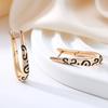 Kinel Black Enamel Dangle Earrings For Women Luxury Wedding Fine Jewelry
