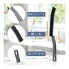 Gap Brush, Gap Cleaning Brush, Cleaning Brush, Black, Set of 3, Small, Hard Bristles, Thick Type, Groove Brush, Long and Slender, Cleans Every