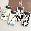 Phone Case For Samsung Galaxy Z Flip 3 4 5 Hard Folding Clear PC Bumper For Samsung Z Flip 6 Back Cover Cartoon Panda
