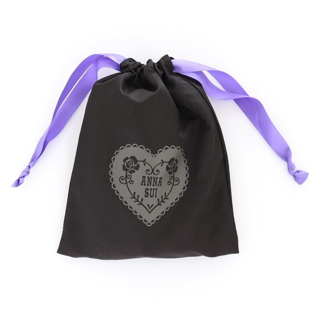 Eco Bag Case Heart Plate Anna Sui [ANNA SUI] Bag/My (Drawstring Included) (Black) Sui/Anna Women's 000149-0002-02