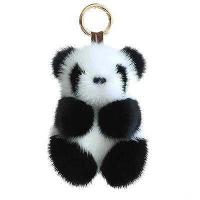 Panda Plush Keychain Car Bag Pendant Tassels Trinkets For Children Girl Keyring