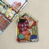 House Refrigerator Magnets Vintage Magnet, Colorful Fairy Tale Town Miniature Home Ornaments Fridge Magnetic Kitchen Decoration Accessories Magnet