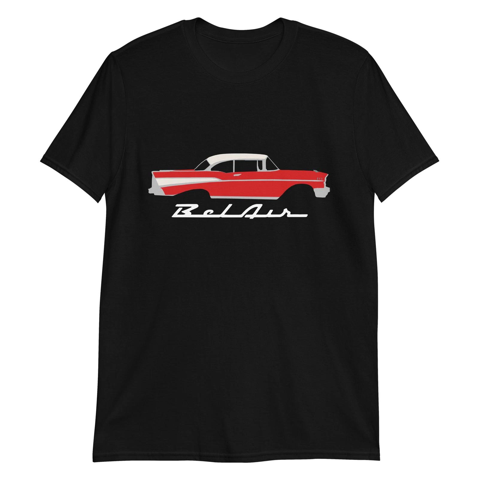 1957 Bel Air Antique 57 Chevy Classic Car Red and White Top T-Shirt XXXL