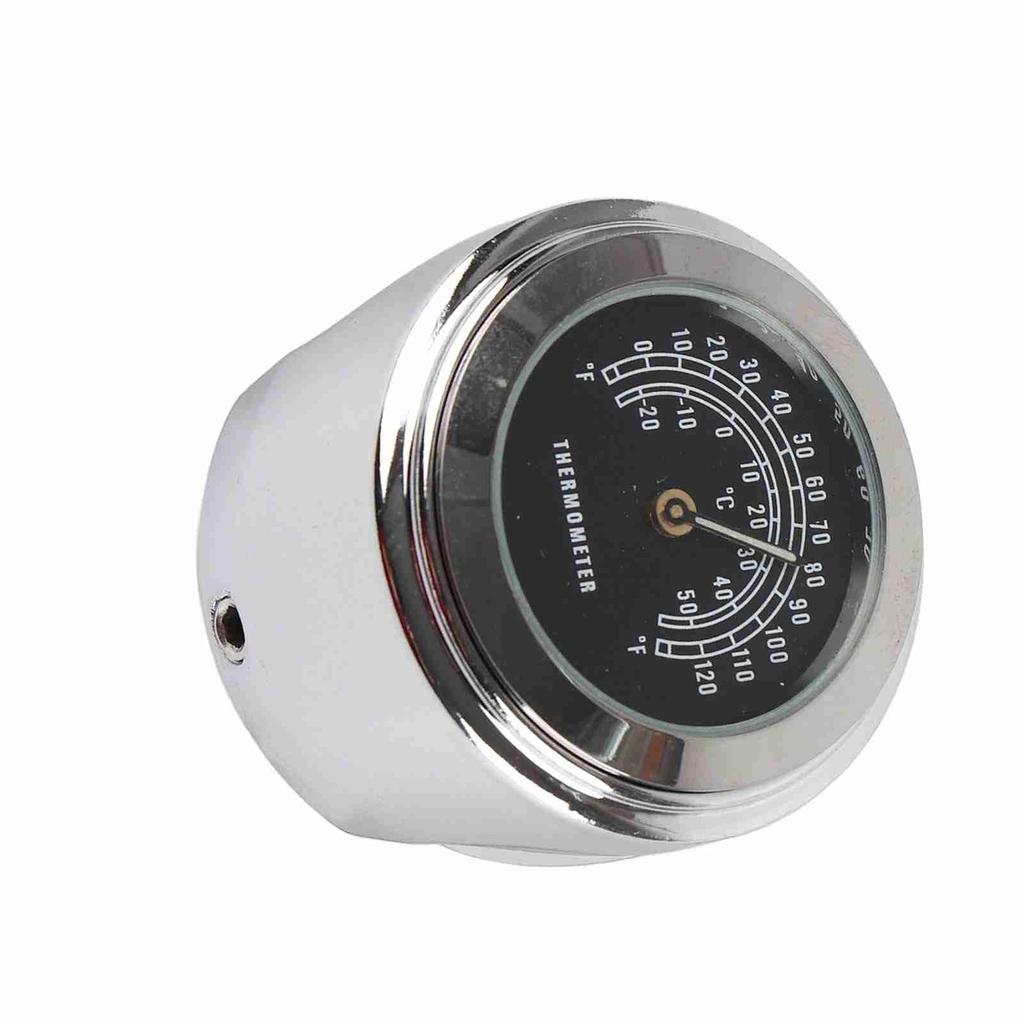 22 25mm Waterproof Motorcycle Handlebar Mount Temp Thermometer Accessories(black)