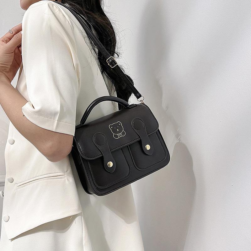 Fashion Portable Cambridge Bag New Simple Design Sense Small Square Bag Niche Texture Versatile Shoulder Messenger Bag Commute