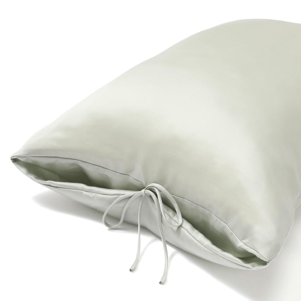Francfranc Slim Ribbon Pillowcase, CICA-processed, Light Green, 70cm X 50cm, Rayon, Soft and Smooth, Bedding