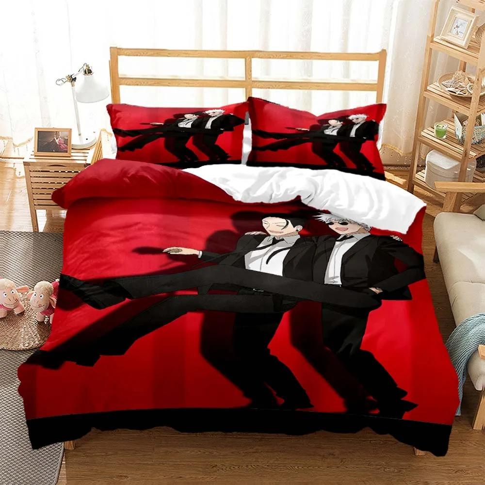Jujutsu Kaisen Digital Print Polyester Bedding Set Duvet Cover For Boys Teens Anime Bed Sheets