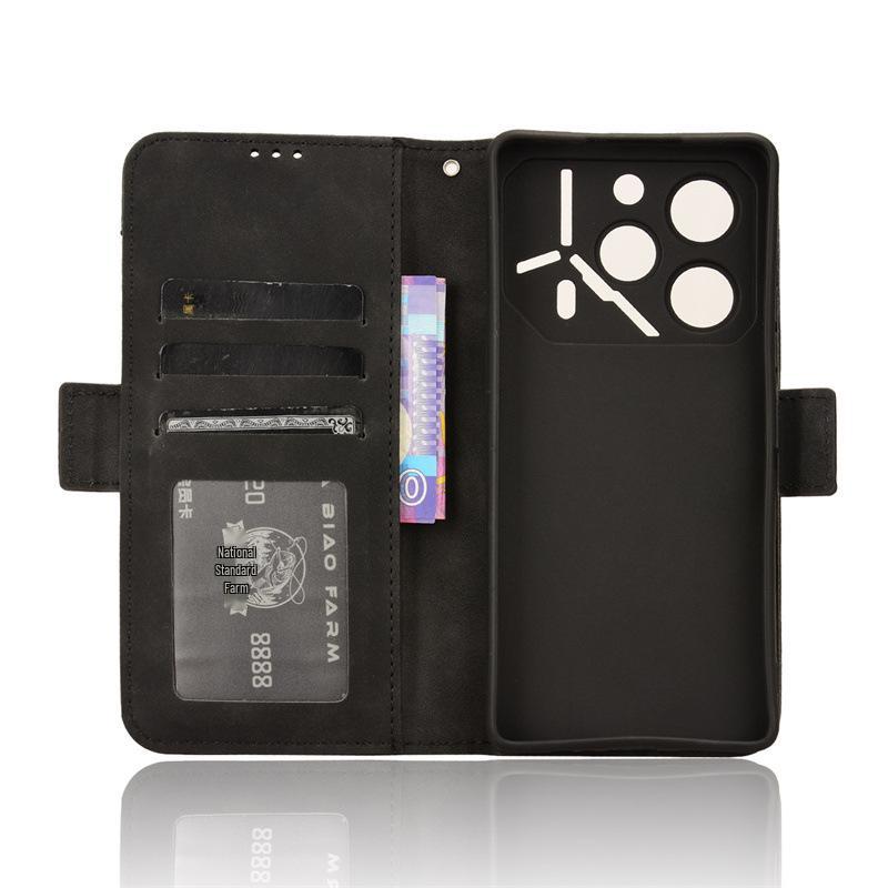 Tecno Pova 6 Pro 5G Leather Case with Multi-Card Slots and Flip Cover