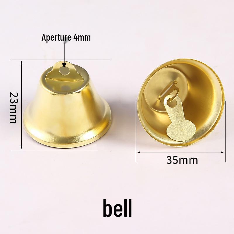 Retro Handmade Gold Christmas Trumpet Bells DIY Ornaments Pendant