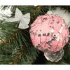 Pink Styrofoam Bauble with Glitter