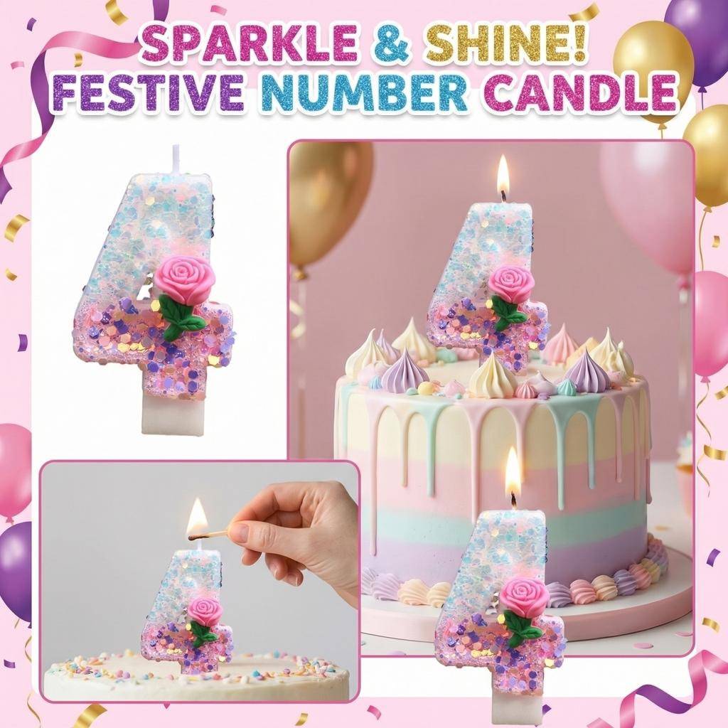 Fashion Cartoon Creative Birthday Candles Party Digital Candles
