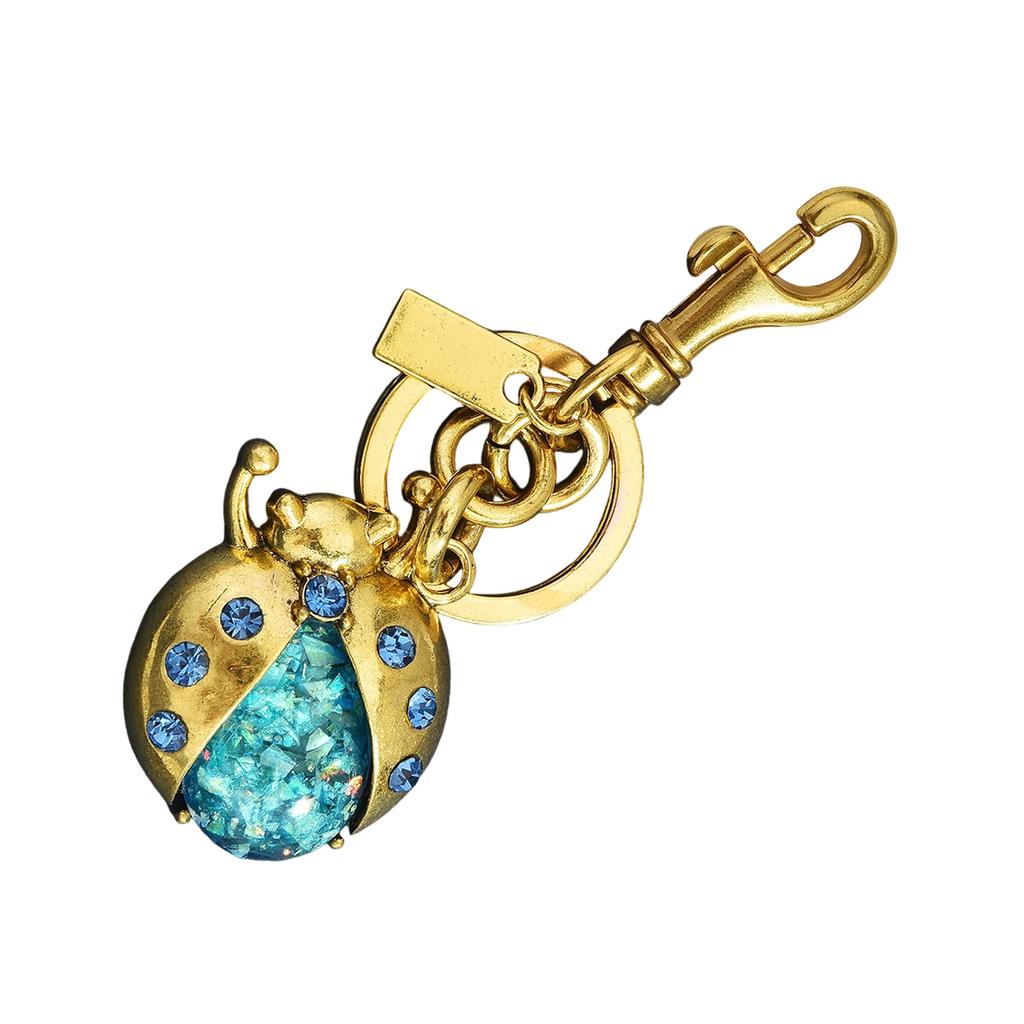Rhinestones Ladybugs Keychain Portable Alloy Construction Multipurpose Travel Accessory