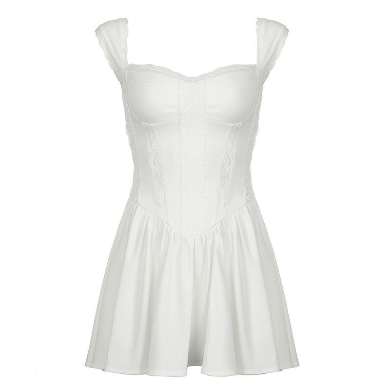 

Женская модная юбка на подтяжках, на кулиске, приталенная, А-силуэта, балетная White without tie-down L