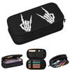 Skeleton Hands Gestures Print Pencil Cases for Students Gifts Pen Box Pencil Bag Large Capacity Pencil Pouch
