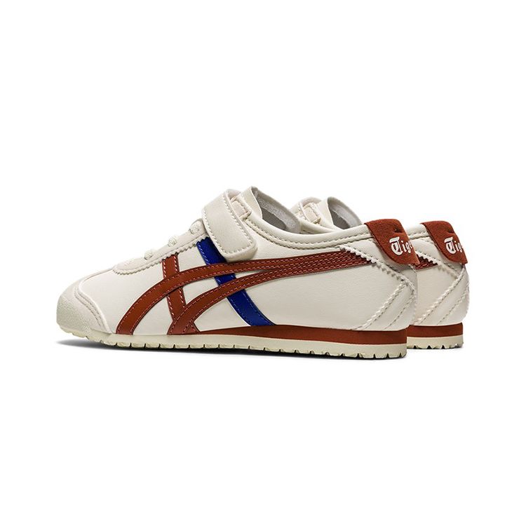 Onitsuka Tiger Kids Mexico 66 Birch Rust Orange Velcro Sneakers 1184A049-202