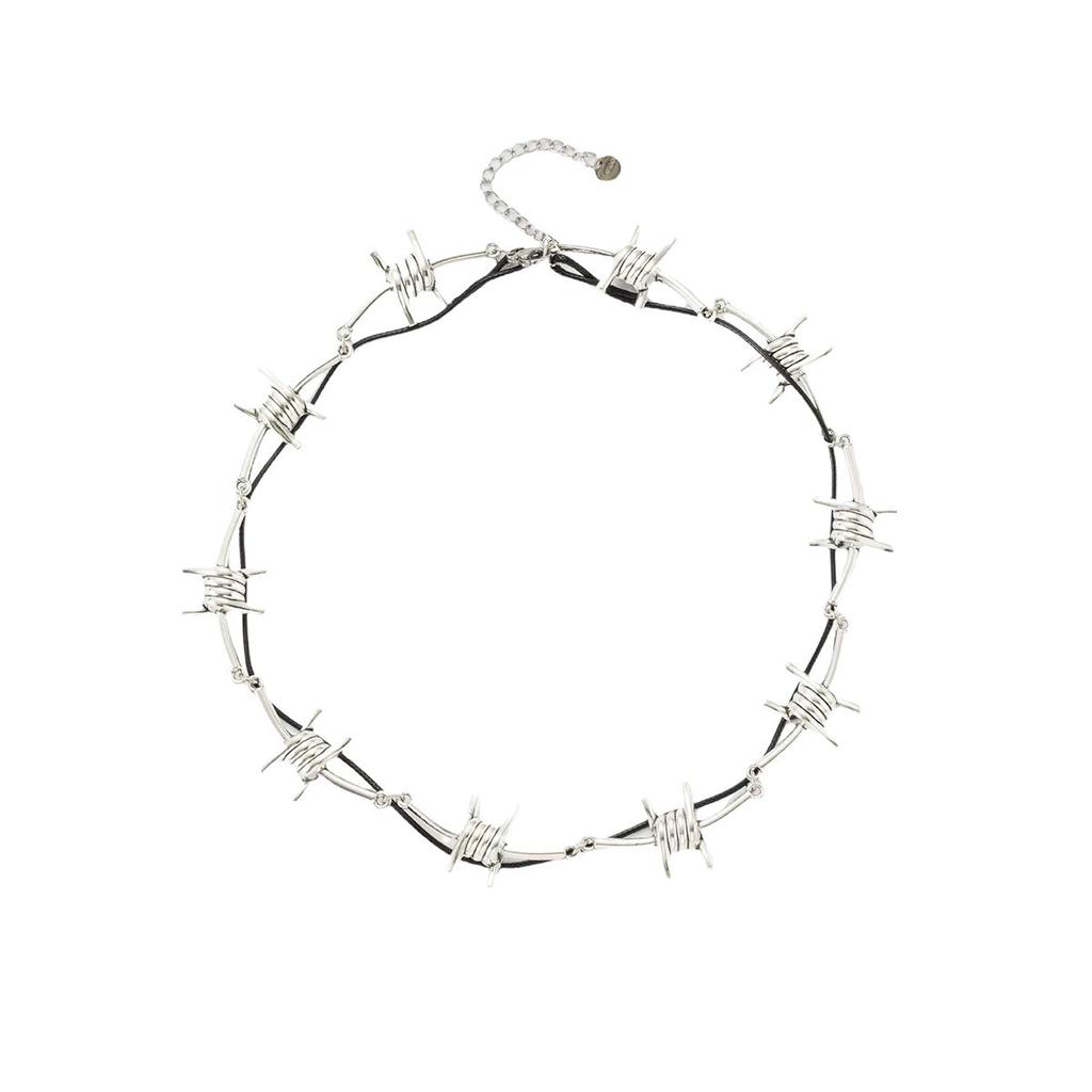 Dark Wind Winding Thorns Rivets Punk Necklace Light Luxury Personalized Collarbone Chain Simple Niche Item Decoration