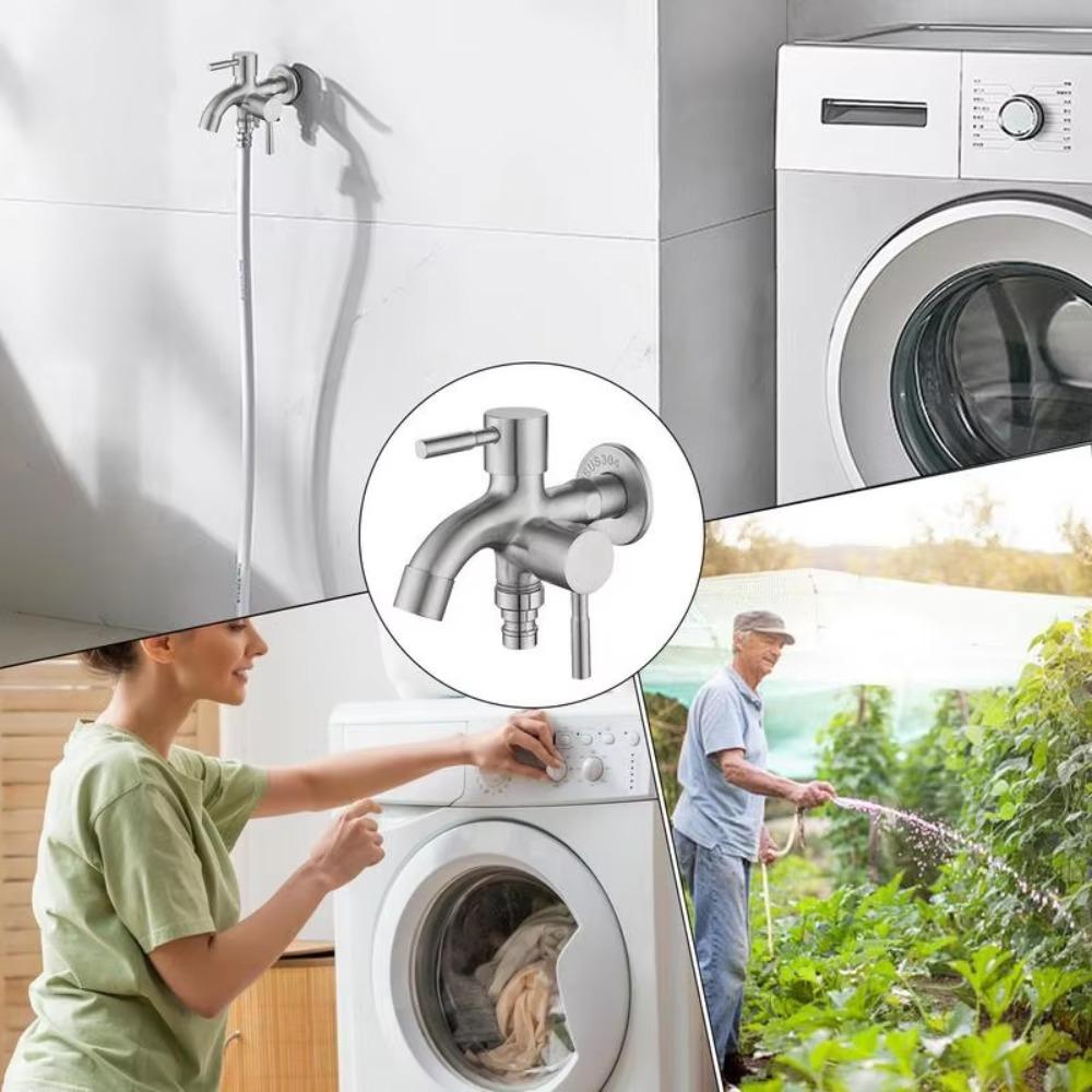 Stainless Steel Washing Machine Faucet Antiseptic Garden Water Tap  Irrigation