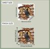 Cute Animals Brown Bear Wall Sticker 3D Waterproof Removable PVC Wall Decals