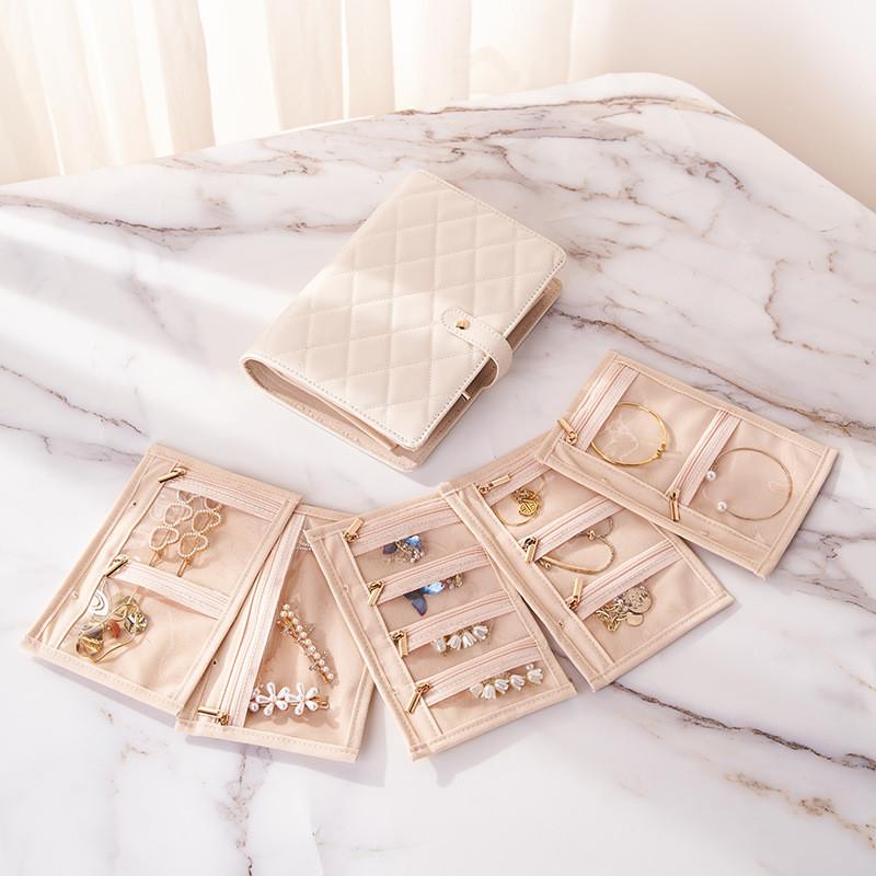 Elegant Leather Jewelry Book With Compact Size For Travel And Home Use