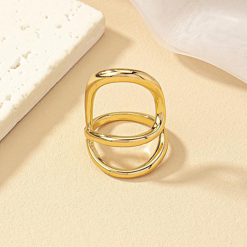 

Минималистичное геометрическое кольцо-круг - Унисекс европейский и американский холодный стиль, кольцо на указательный палец