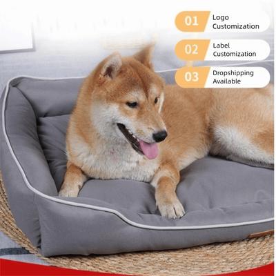 Luxury High Rebound Dog Bed Scratch Resistant Non Slip Soft Dog Cushion Wear Resistant Pet Sofa for Small Large Dogs