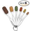 6Pcs Measuring Spoons Set Stainless Steel Teaspoon Coffee Sugar Scoop Powder Spice Seasoning Spoon Kitchen Baking Measuring Tool
