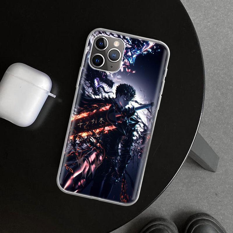 Guts B-Berserks Anime Phone Case Cover for iPhone 11 12 13 Mini 14 15 Plus 16 Pro Max 17 Air 7 8 + SE Art Customized Fundas 11 1