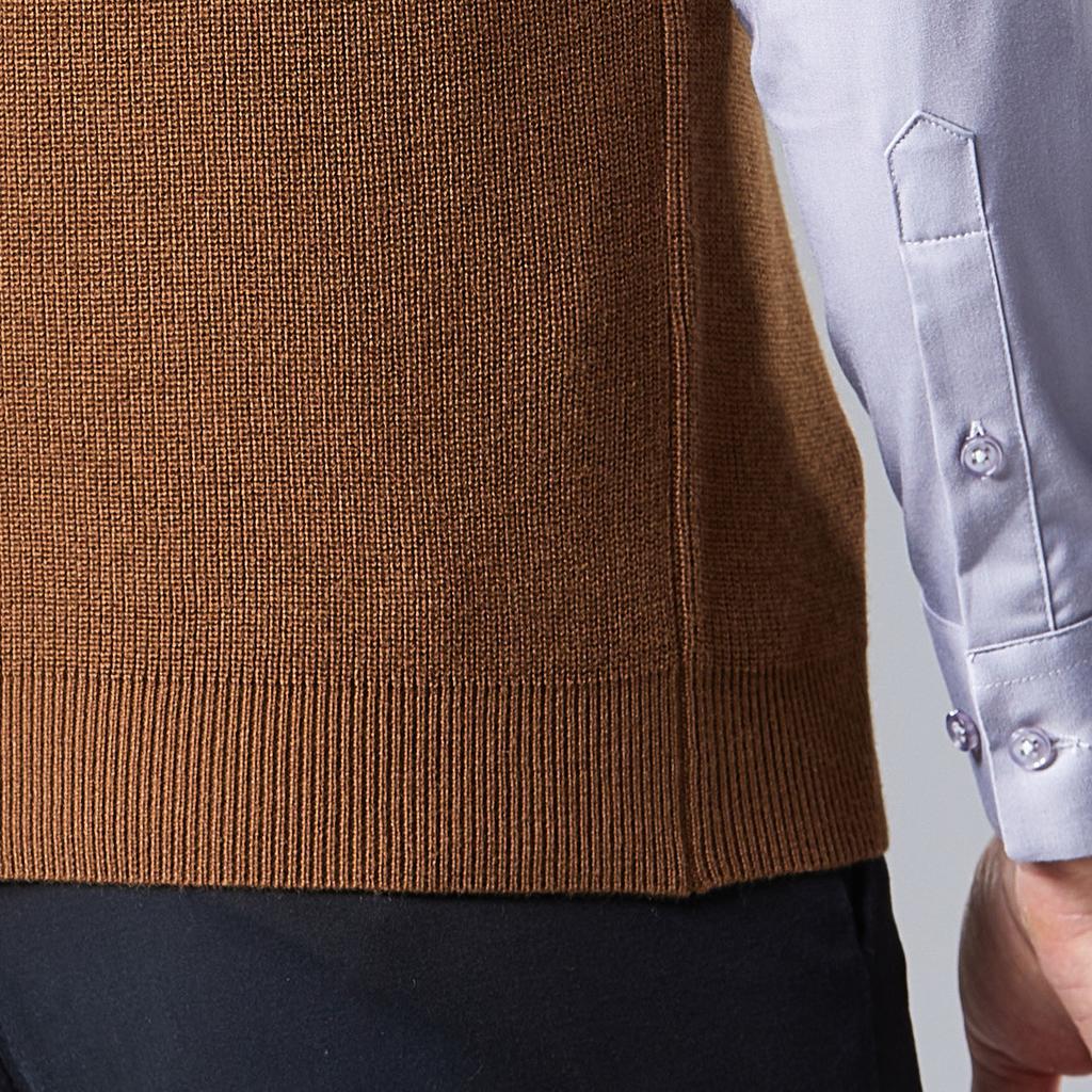 Yuanbao Needle Spring Solid Color Versatile Base Wool Vest Knitted Sweater