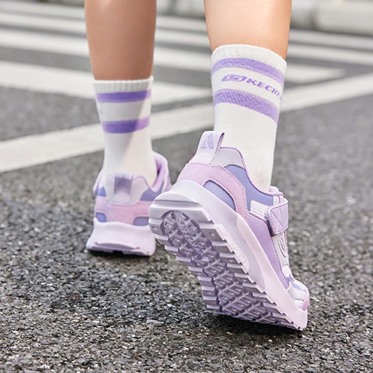 Skechers Kids Fashionable Versatile Outdoor Lightweight Slip-Resistant Shock-Absorbing Low-Top Casual Shoes Kids sneaker Purple 310271L-LAV