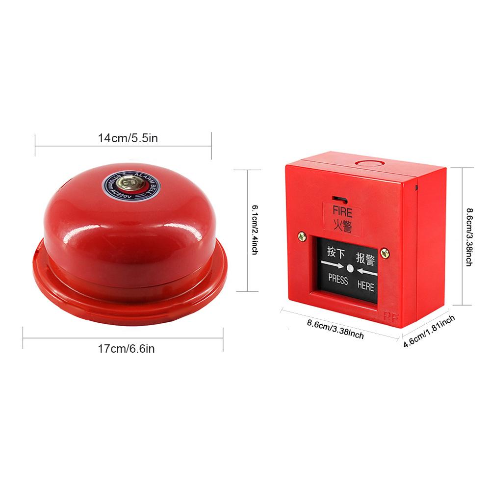 Manual Call Point Fire Alarm with Key Sound and Light Fire Alarm Fire Warning Siren for Home Or Office