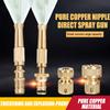 Spray Nozzle Water Gun Brass High Pressure Direct Spray Quick Connector Home Hose Adjustable Pressure Garden Sprinkler