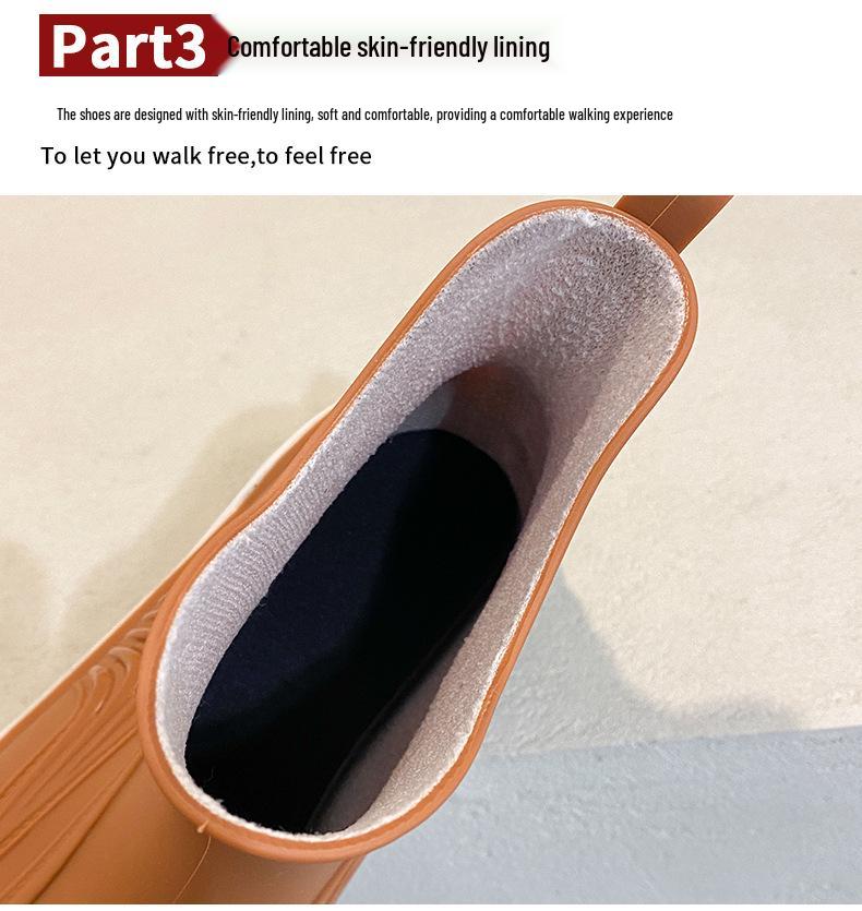 Women's Waterproof Rain Boots: Short-Cuffed Non-Slip Summer Shoes for Outdoor Wear and Kitchen Use.
