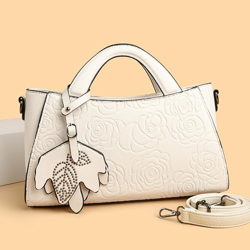 2025 Luxury Classic Embossed Women's Tote Bag Fashion Designer Flower Pattern Handbags Elegant Camellia Shoulder Crossbody Bag