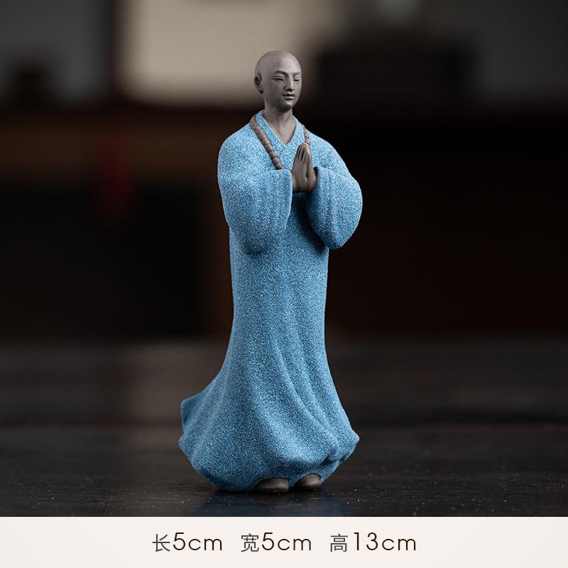 

Chinese Style Small Ceramic Monk Ornaments, Zen Home Decorations, Shamans, Bonsai, Rockery, Fish Tank Landscaping