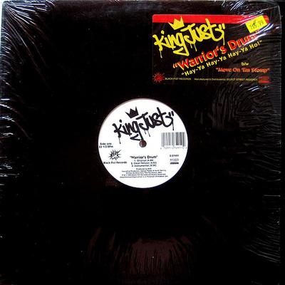 12inch Record KING JUST  Warriors Drum  Move On Em Stomp 027491 Black Fist Reco 1994 US Rap  HipHopRB Used