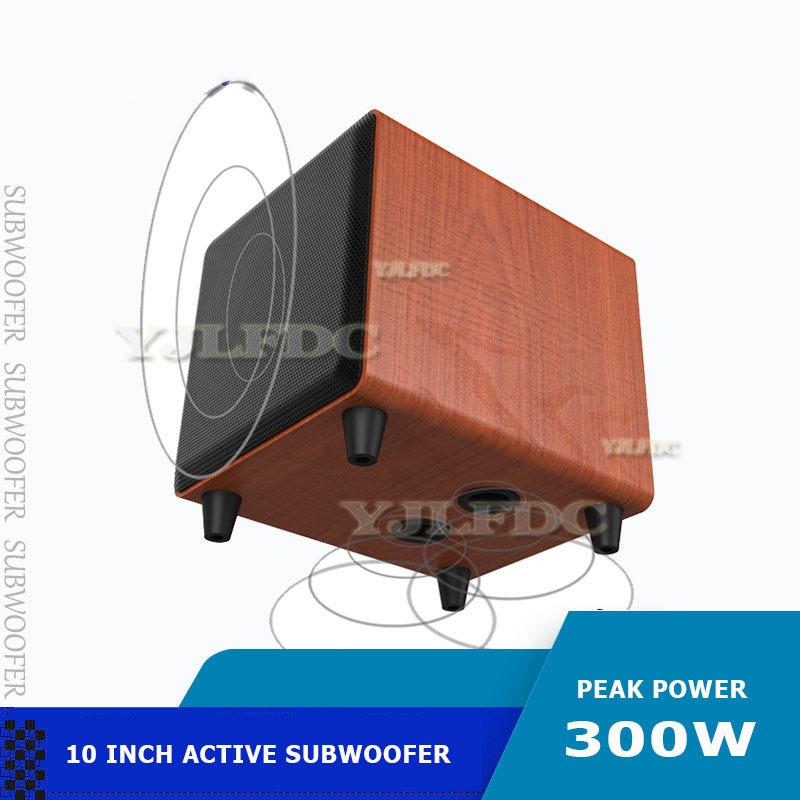 300W High-power Subwoofer 10 Inch Active Subwoofer Home Theater Portable Computer Speaker Digital Transmission Speaker TV