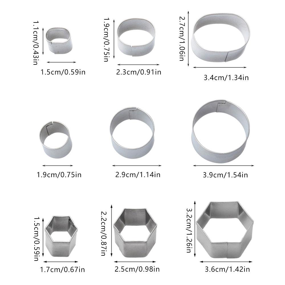 24Pcs Cookie Cutters Moulds Set DIY Stainless Steel Biscuit Slicer Geometric Shapes Mini Kitchen Baking AccsKitchen Supplies