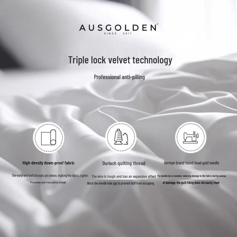 AusGoldenM 100% Australian Wool All-Season Quilt