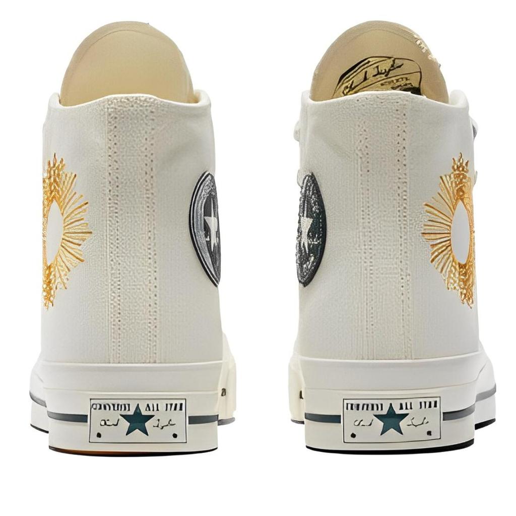 Converse Chuck Taylor All Star 1970s Celestial Pattern Trendy Comfort High Top Espadrilles Women's Milky White
