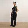 2025 Autumn Stand-Collar Silk Blend Geometric Shirt