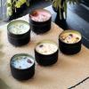 Black tin can dried flower scented candle, a home bedroom atmosphere decoration, a long-lasting indoor scented gift