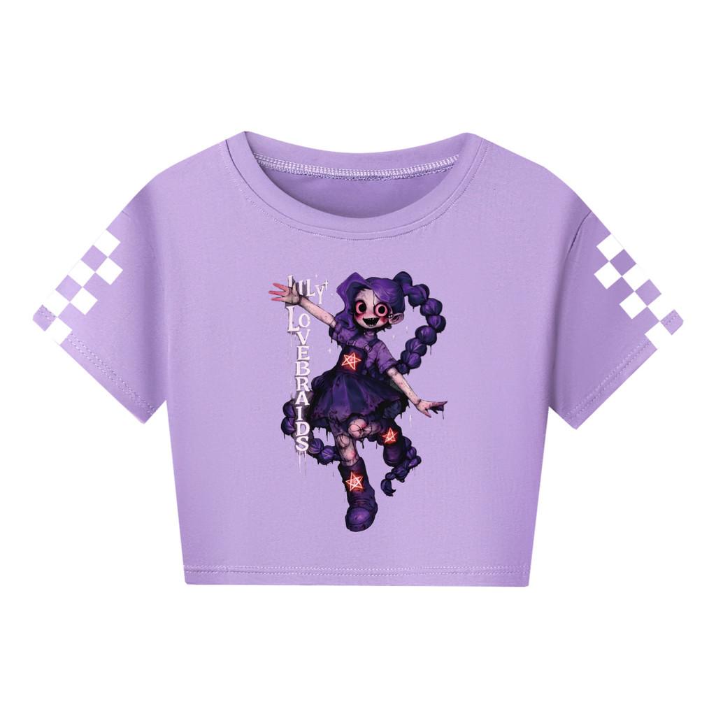 5583 Kids Girls Lily Lovebraids Print Short Style T-Shirt