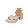 Fashion Shoes for Women 2025 High Quality Elastic Band Women's Platform Sandals Summer Dress Sandals Woman Heeled Sandals