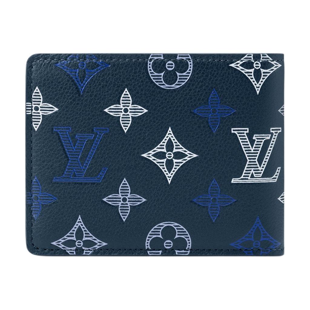Louis Vuitton Multiple Monogram Shadow Leather Wallet Men Wallet Deep-Blue M29137