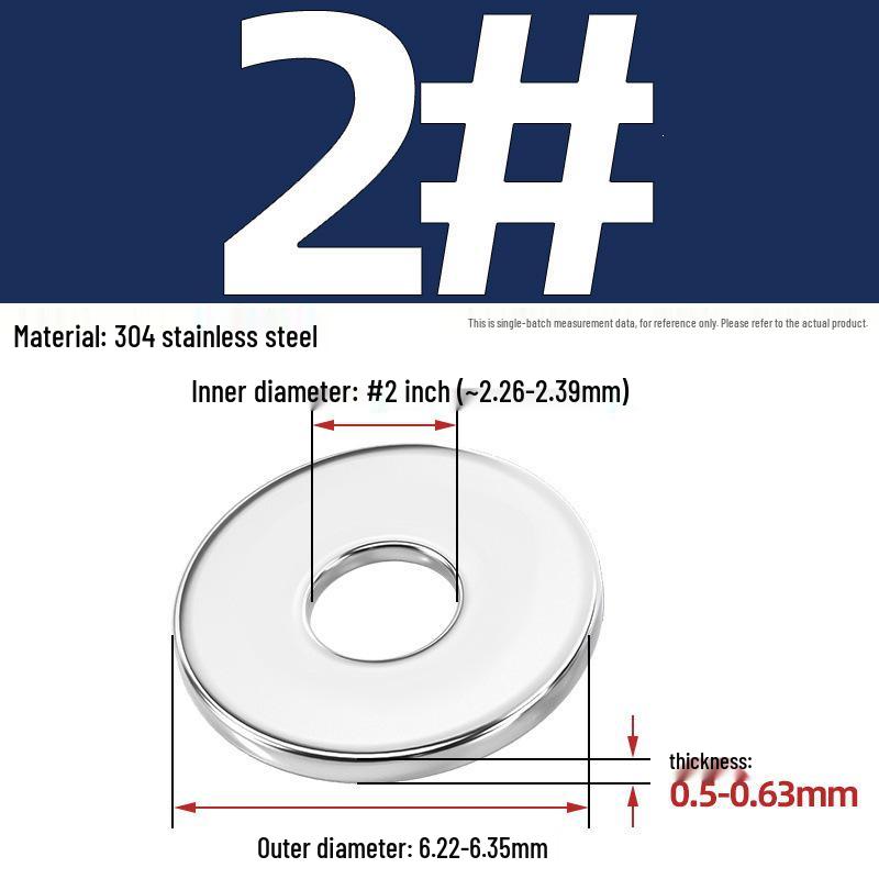 304/316 Stainless Steel Flat & Round Washers Collection