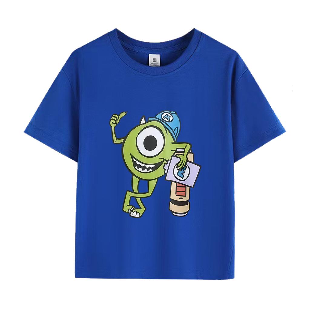 Disney Baby Boys Girls Tees Clothing Fashion Summer T-Shirt Monsters Inc Print Kids Short Sleeve T-Shirt